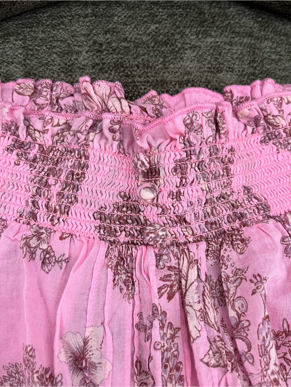 Free People Pink Floral Ruffle beach shorts small - Picture 6 of 7